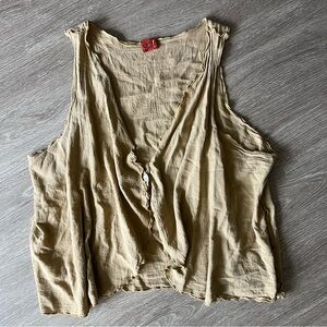 Oh My Gauze! Beige Sleeveless vest OS
